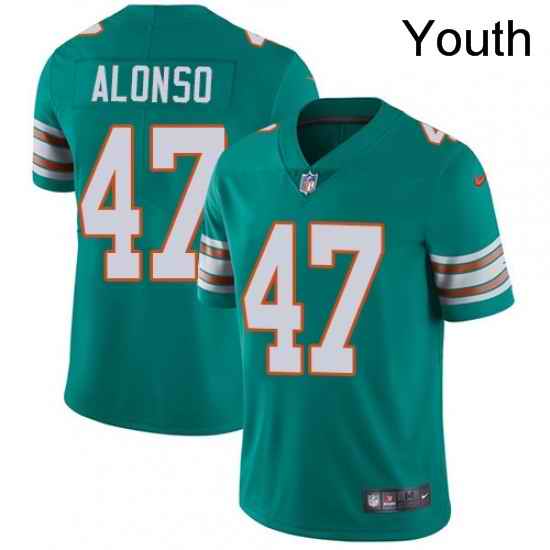 Youth Nike Miami Dolphins 47 Kiko Alonso Elite Aqua Green Alternate NFL Jersey